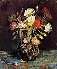 Vincent van Gogh Vase with White and Red Carnations painting